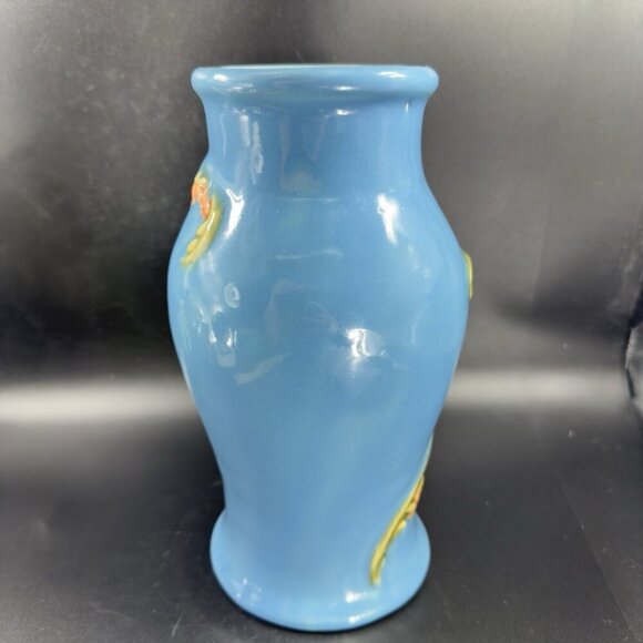 April Cornel Pynmalay Ceramic Vase Vessel Flower Pattern Malay Flower W Sticker - Picture 10 of 15